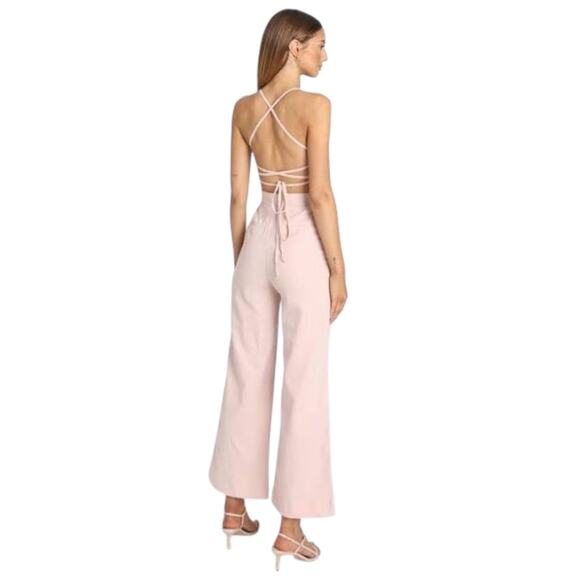 Showpo. Make Me Yours Jumpsuit - Natural - US 4 - Picture 4 of 15